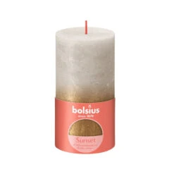 Bolsius Sunset Stompkaars Fading Grijs-goud 130x68 Mm