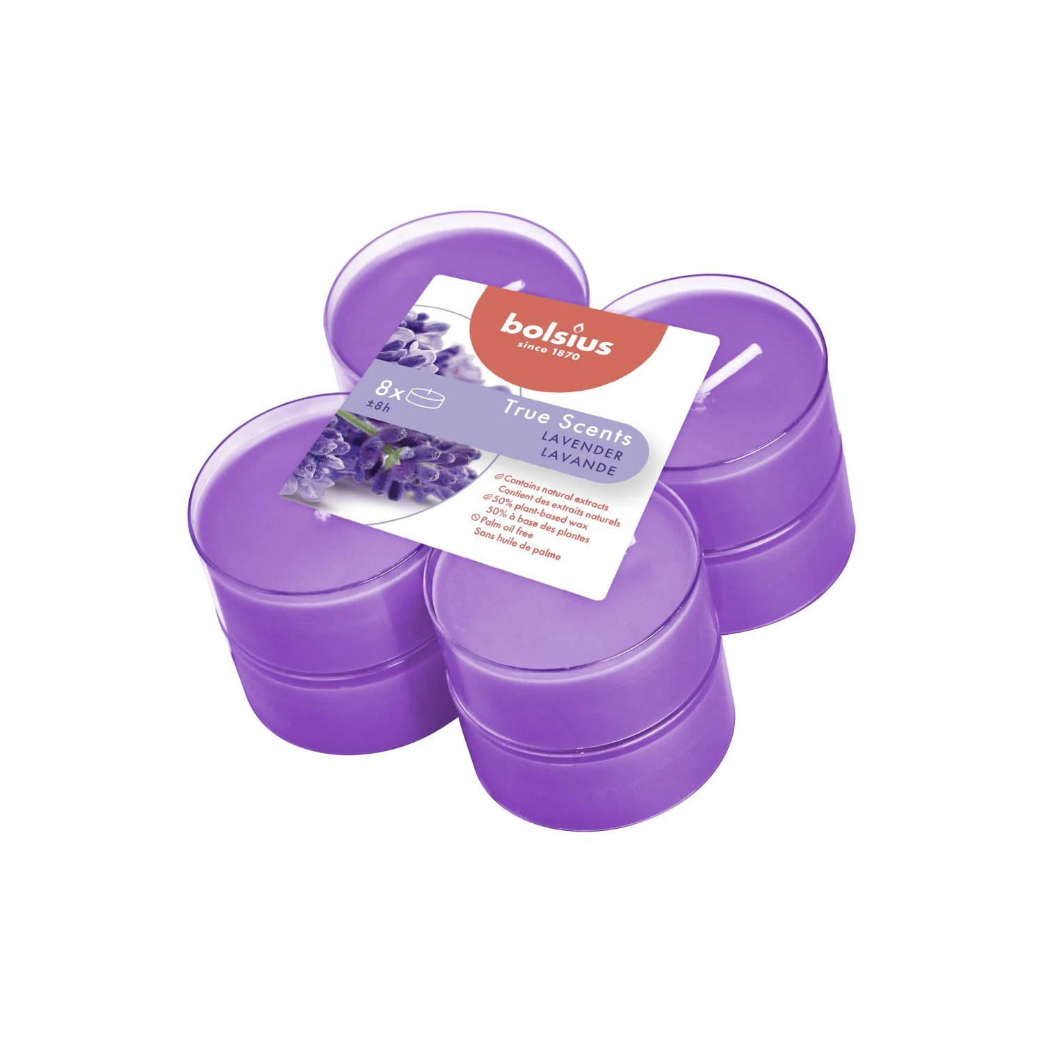 Bolsius True Scents Maxilichten Lavendel 8 Stuks 1 Bolsius True Scents Maxilichten Lavendel 8 Stuks