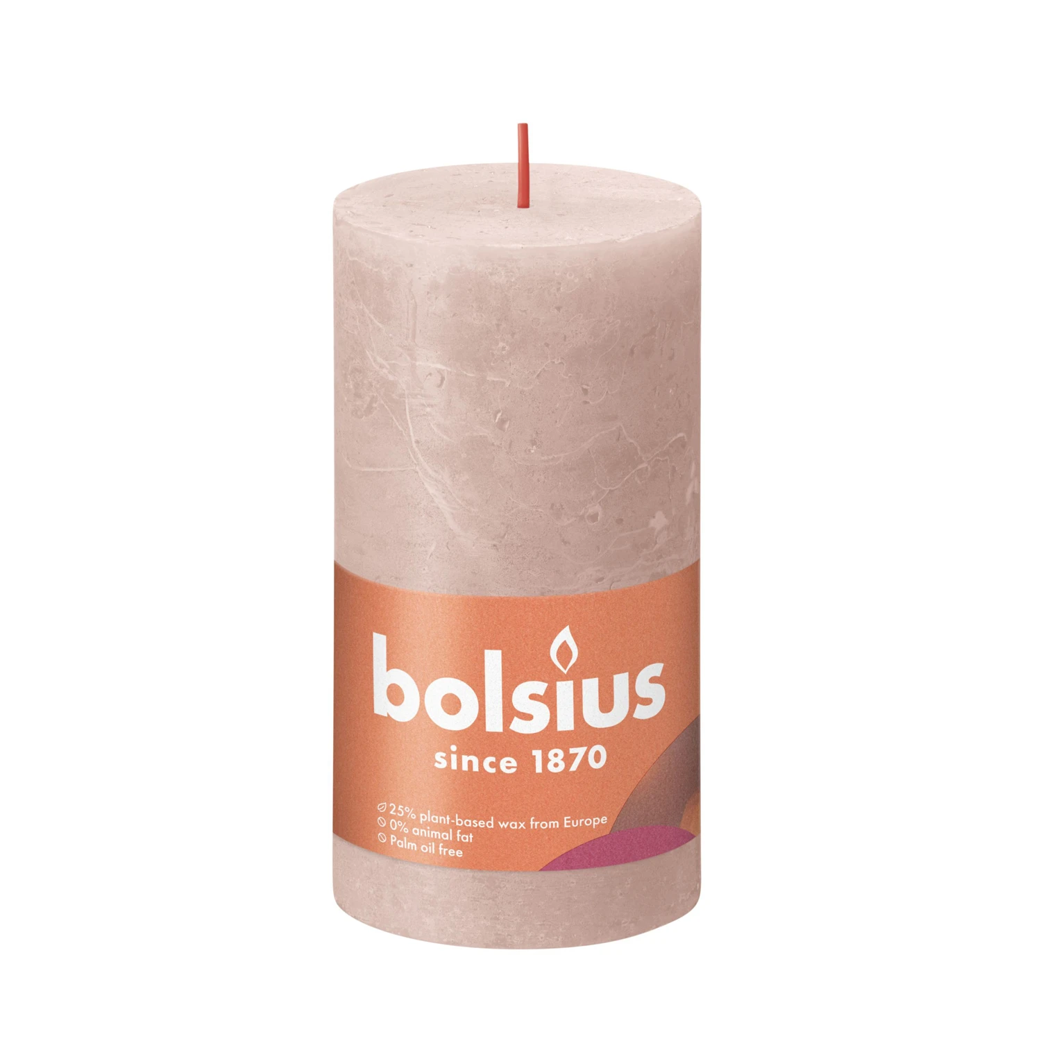 Bolsius Rustiek Stompkaars Misty Roze 130x68 Mm 1 Bolsius Rustiek Stompkaars Misty Roze 130x68 Mm