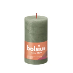 Bolsius Rustiek Stompkaars Olijfgroen 130x68 Mm