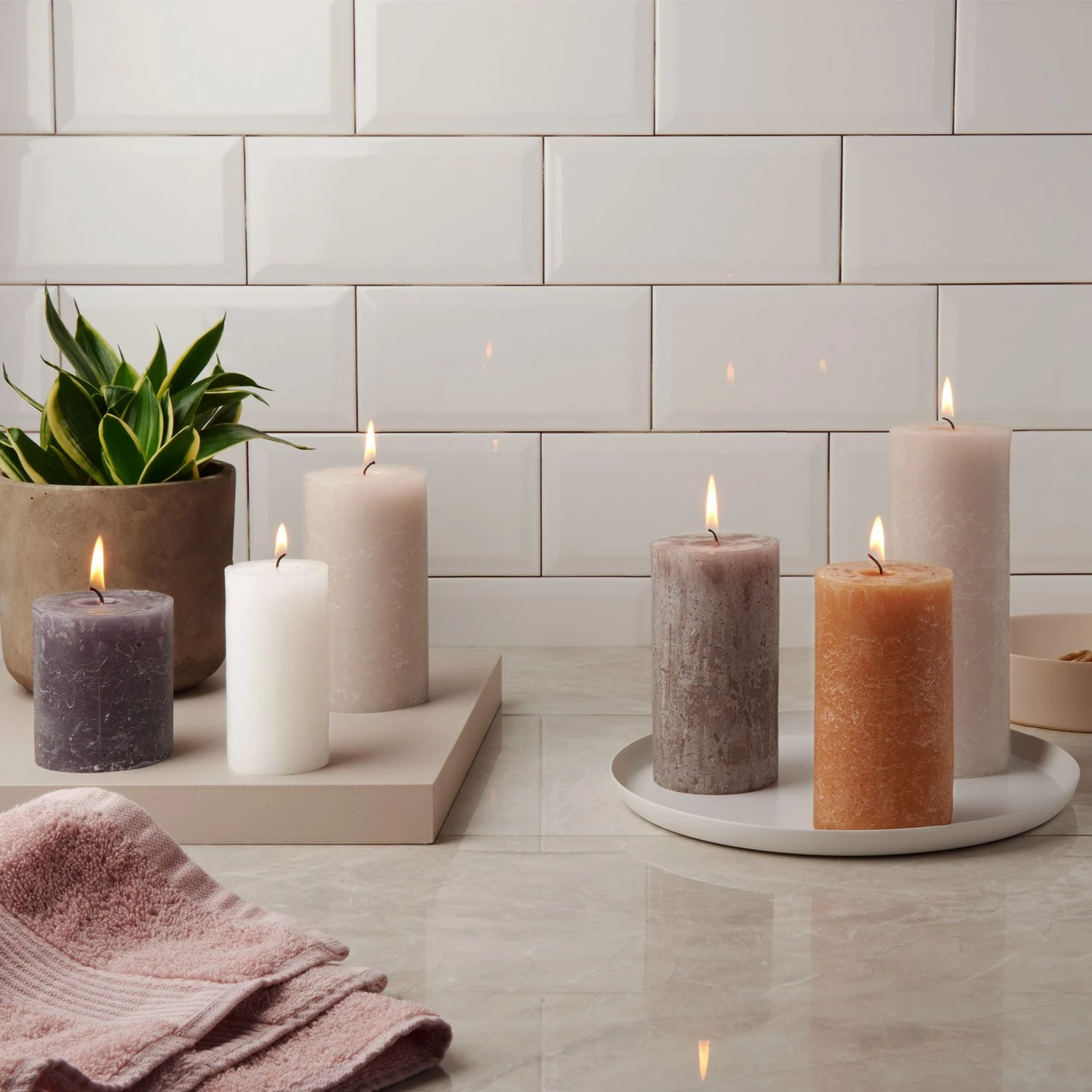 Bolsius Rustiek Stompkaars Grijs 130x68 Mm 2 Bolsius Rustiek Stompkaars Grijs 130x68 Mm - Afbeelding 2