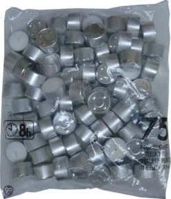 Bolsius Waxinelichtjes - 8 Branduren Per Lichtje - 6x75 Stuks - Wit