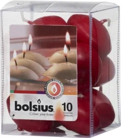 Bolsius Drijflicht Tube 10 Wijnrood (10 Tubes)