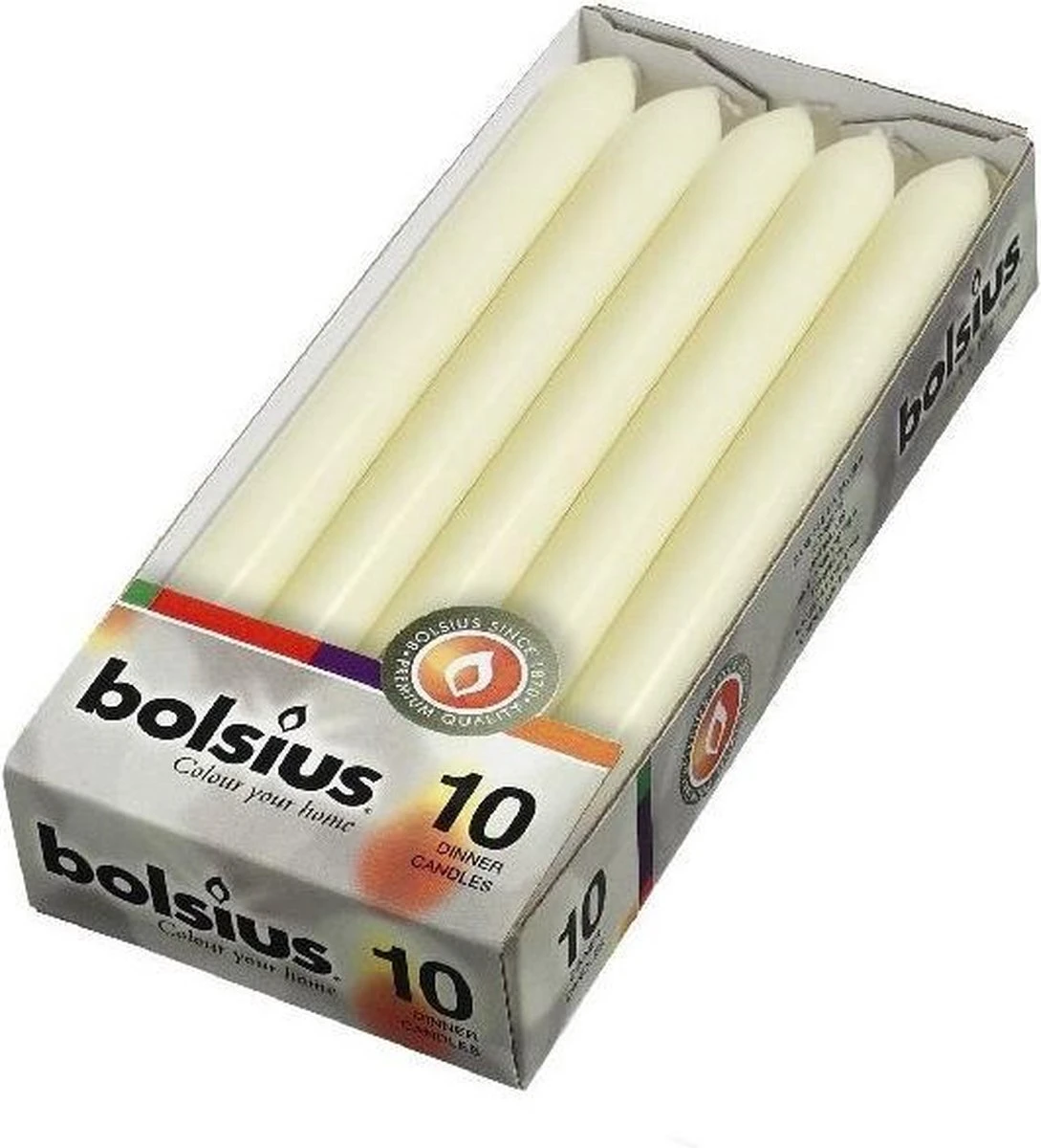 Bolsius - 60 Dinerkaarsen - Ivoor - 23cm 1 Bolsius - 60 Dinerkaarsen - Ivoor - 23cm