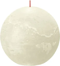 Bolsius Ivoor Rustiek Bolkaars Ø 145 Mm (90 Uur) Eco Shine Soft Pearl