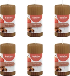 Bolsius Geurkaarsen Geribbeld 6 St Appel Kaneel 120x58 Mm -Bolsius 1112x1200