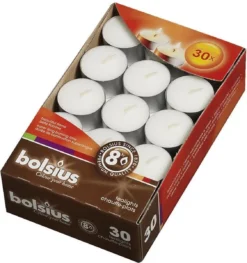 Bolsius Waxinelichtjes - 30 Stuks - Wit