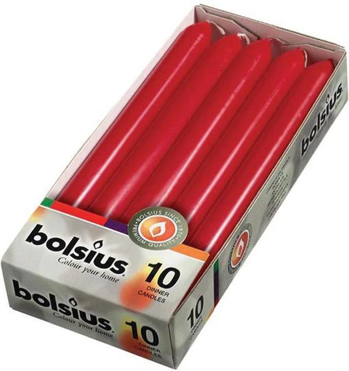 Bolsius Dinerkaarsen - Wijnrood - 10 Stuks 1 Bolsius Dinerkaarsen - Wijnrood - 10 Stuks