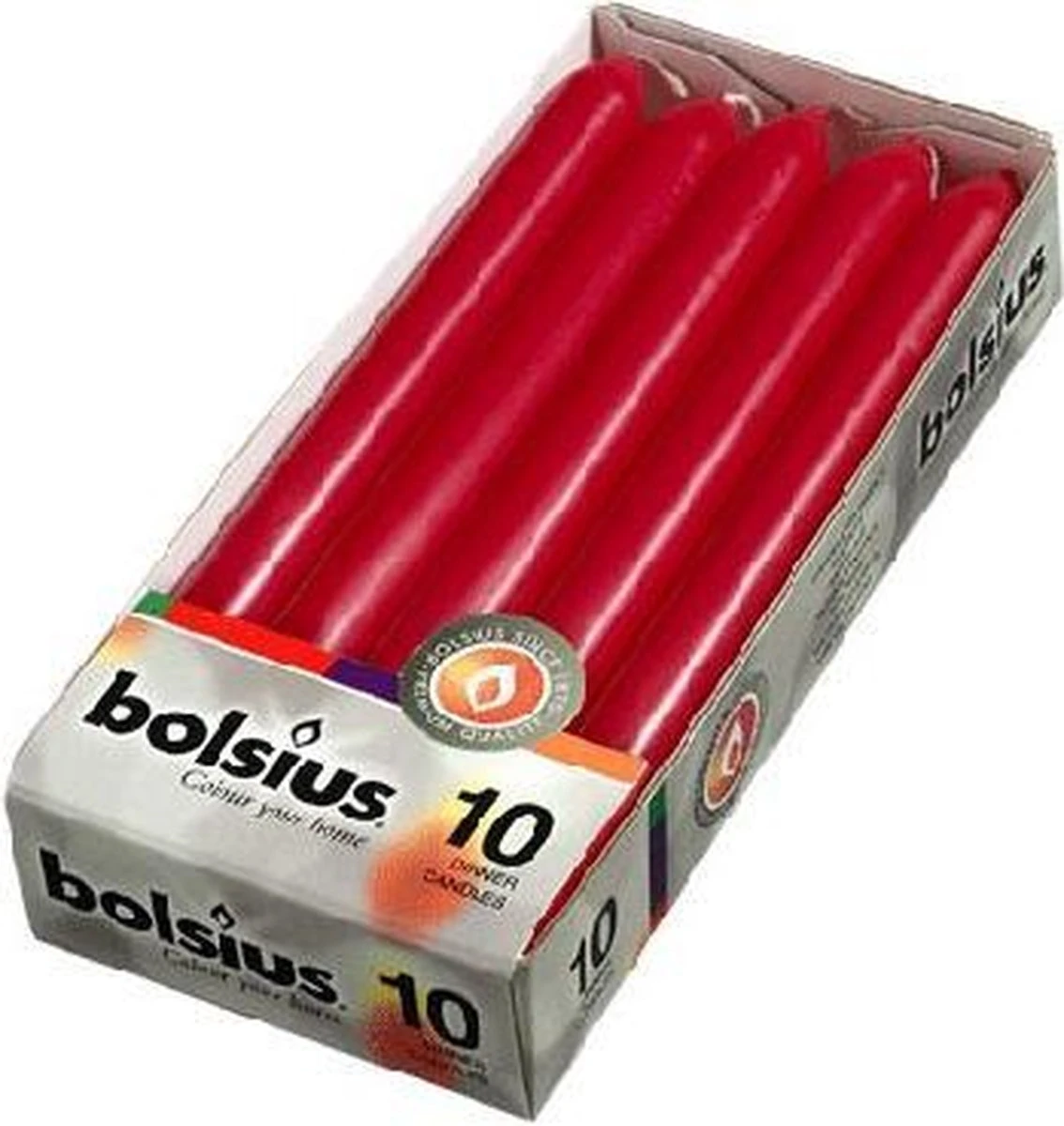 Bolsius Dinerkaarsen - Wijnrood - 10 Stuks 4 Bolsius Dinerkaarsen - Wijnrood - 10 Stuks - Afbeelding 4