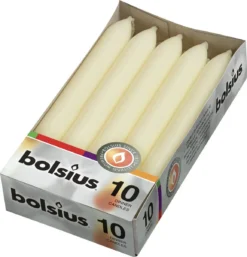 Bolsius Dinerkaarsen Ivoor 17 Cm - 10 Stuks