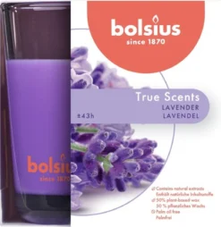 4 Stuks Bolsius Geurglas Lavendel - Lavender Geurkaarsen 95/95 (43 Uur) True Scents