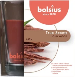 Bolsius Geurkaars True Scents Oud Wood 9,7 Cm Glas/wax Bruin -Bolsius 1172x1200