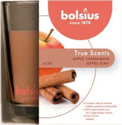 Bolsius Geurkaars True Scents Apple Cinnamon - 9.5 Cm / ø 9.5 Cm