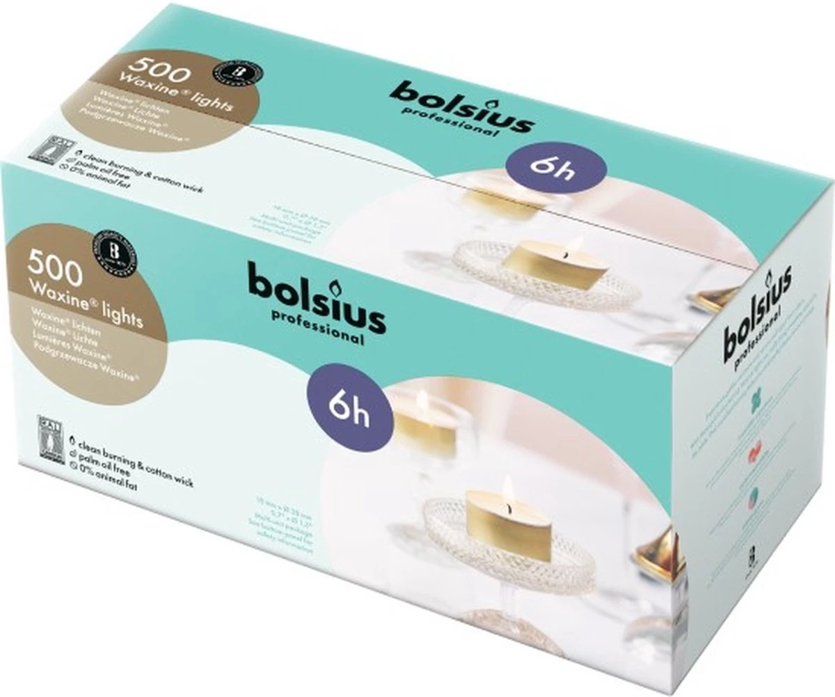 Bolsius | Waxinelichtjes | 500 Stuks 1 Bolsius | Waxinelichtjes | 500 Stuks