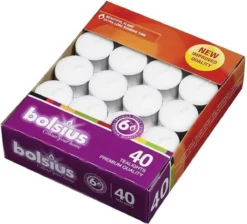 Bolsius Theelicht 6 Uur Doos A 40 Wit