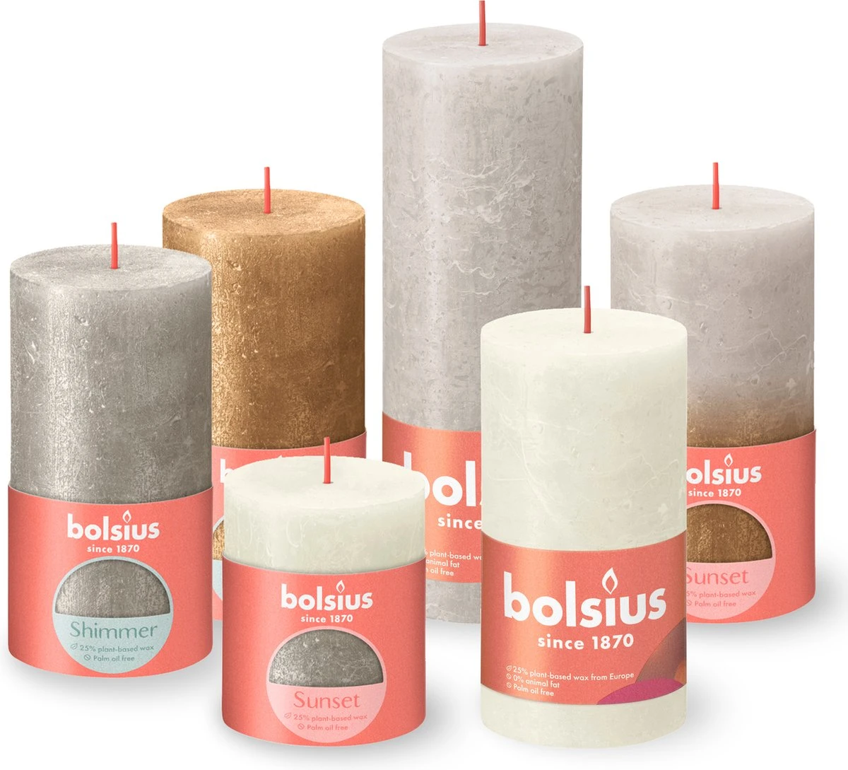 Bolsius - Rustieke Kaarsen Set - New Sparkle 4 Bolsius - Rustieke Kaarsen Set - New Sparkle - Afbeelding 4