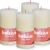 Bolsius - Rustieke Kaars - 4 Stuks - Ivoor - 13cm - Paasdecoratie