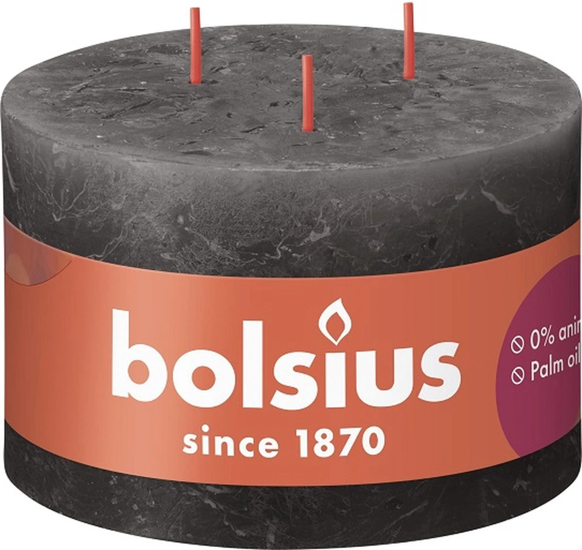 2 Stuks Bolsius Antraciet Rustiek 3 Lonten Kaars 90/140 (57 Uur) Eco Shine Stormy Grey 2 2 Stuks Bolsius Antraciet Rustiek 3 Lonten Kaars 90/140 (57 Uur) Eco Shine Stormy Grey - Afbeelding 2