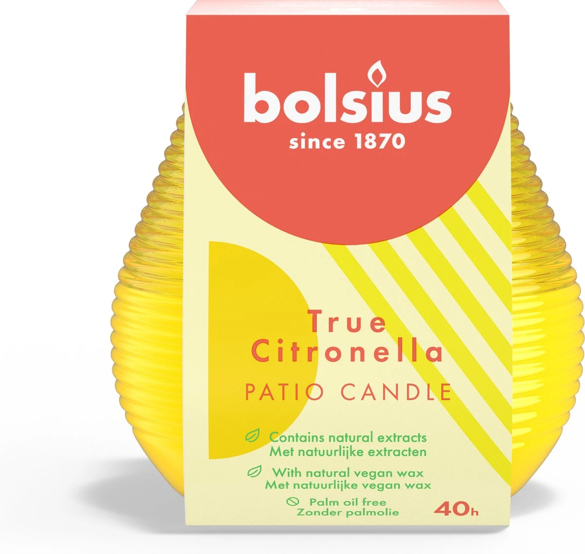 Bolsius - 6 Geurkaarsen - Citronella - Buitenkaars - Geel 5 Bolsius - 6 Geurkaarsen - Citronella - Buitenkaars - Geel - Afbeelding 5