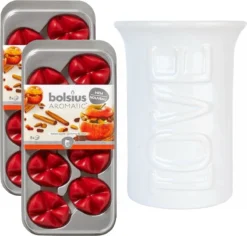 Bolsius Aromatic Waxmelts - Gebakken Appel En Kaneel 16 Stuks - Incl. Geur Brander