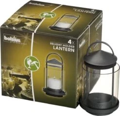 4 Stuks Bolsius Waxinelichthouder Antraciet Zwart Staal 110/88 -Bolsius 1200x1162