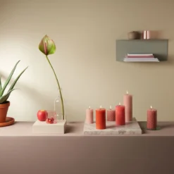 Bolsius Stompkaars Rustiek Print Misty Pink - 19 Cm / ø 7 Cm -Bolsius 1200x1200 117