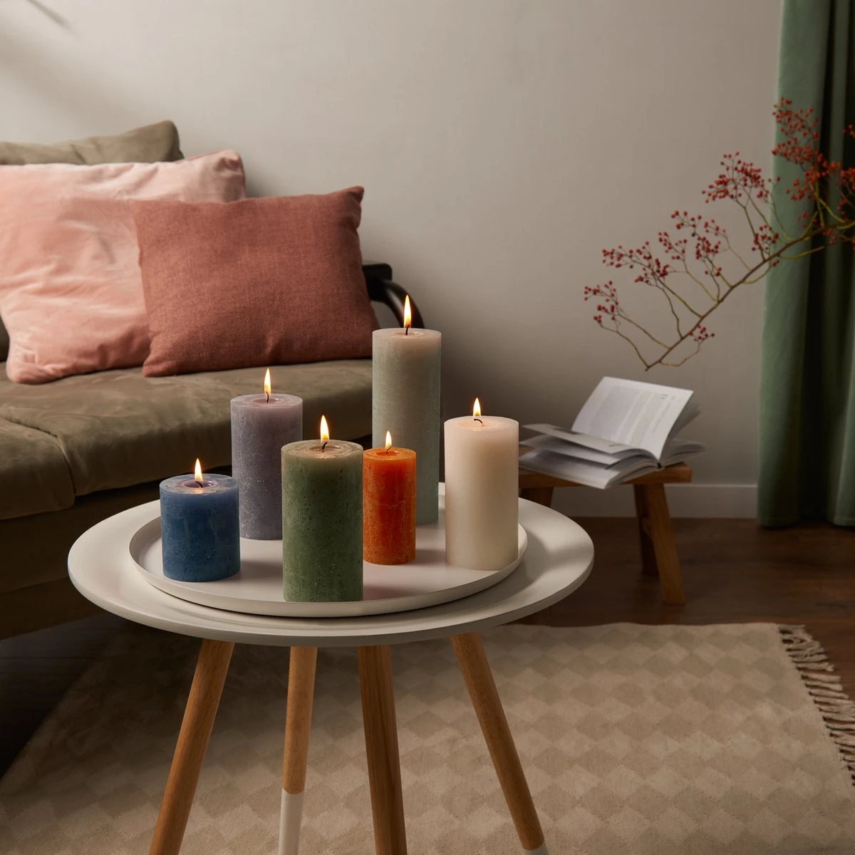 Bolsius - Rustieke Kaars - 4 Stuks - Oranje - Earthy Orange - 19cm 2 Bolsius - Rustieke Kaars - 4 Stuks - Oranje - Earthy Orange - 19cm - Afbeelding 2