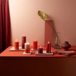 Bolsius - Rustieke Kaars Shimmer - 4 Stuks - Metallic - Rood – 19cm -Bolsius 1200x1200 3