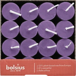 Bolsius - 16 Dinerkaarsen Rustiek - Paars - Paasdecoratie -Bolsius 1200x1200 31