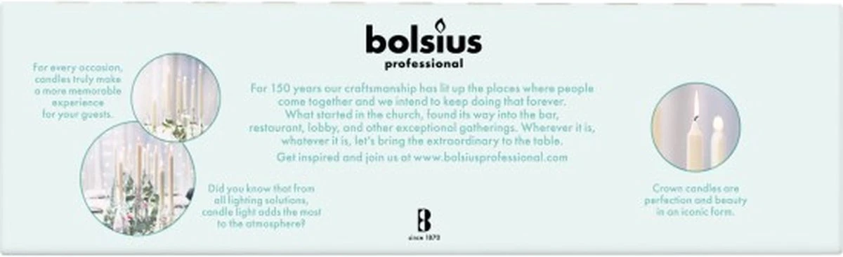 Bolsius - Kroonkaarsen - Wit - 24 Stuks 6 Bolsius - Kroonkaarsen - Wit - 24 Stuks - Afbeelding 6
