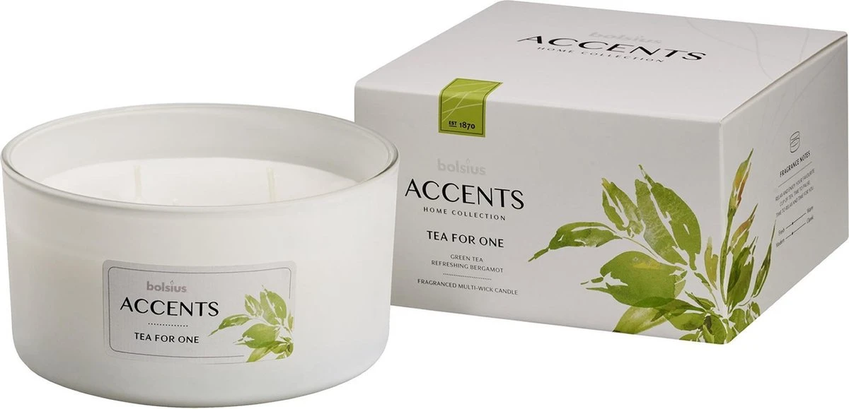 Bolsius Accents - Geurkaars - Tea For One - Multi Lont 2 Bolsius Accents - Geurkaars - Tea For One - Multi Lont - Afbeelding 2
