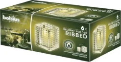 6 Stuks Bolsius Relight Refill Kaarsen Glas Ribbed 98/96/96 -Bolsius 1200x618