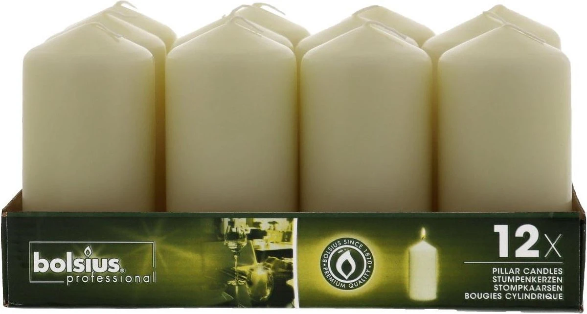 Bolsius Stompkaarsen Ivoor 120(H)mm (12 Stuks) - Bolsius DB087 2 Bolsius Stompkaarsen Ivoor 120(H)mm (12 Stuks) - Bolsius DB087 - Afbeelding 2