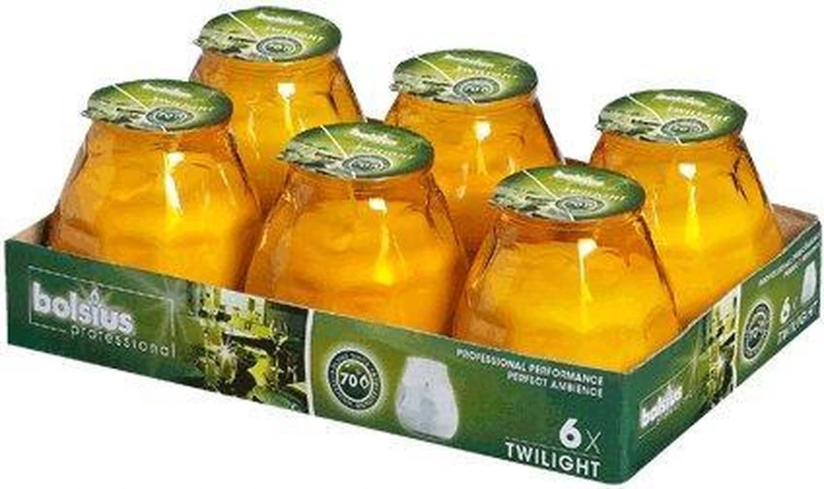 6 Stuks Bolsius Twilights Amber Glazen Kaarsen 104/99 (70 Uur) 6 6 Stuks Bolsius Twilights Amber Glazen Kaarsen 104/99 (70 Uur) - Afbeelding 6