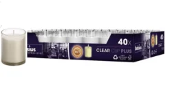 40 Stuks Bolsius ReLight Kaars In Transparante Houder 55/42 (16 Uur) -Bolsius 1200x723