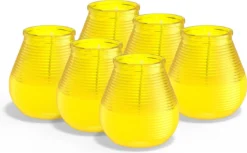 Bolsius - 6 Geurkaarsen - Citronella - Buitenkaars - Geel