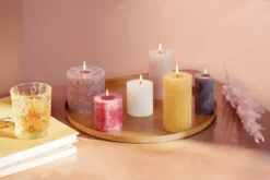 Bolsius Stompkaars Misty Pink Ø68 Mm - Hoogte 19 Cm - Roze/Grijs - 85 Branduren -Bolsius 1200x800 14