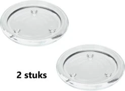Bolsius Kaarsplateau Glas - Voor Stompkaars - 10 Cm Per 2 Stuks