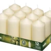 Bolsius Stompkaarsen Ivoor 120(H)mm (12 Stuks) - Bolsius DB087