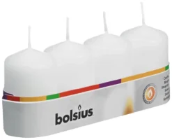 Bolsius Stompkaars 60/40 4st WIT
