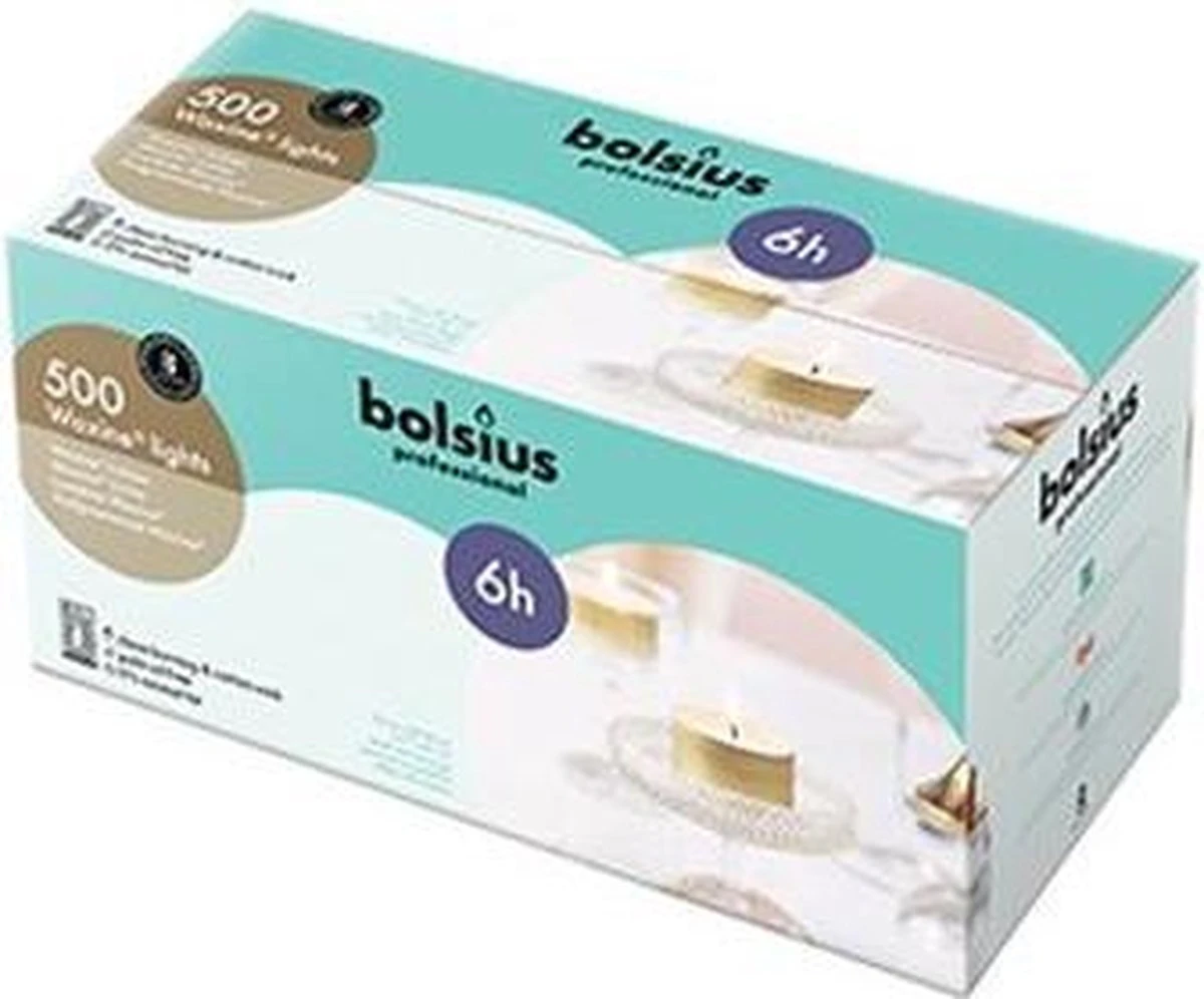 Bolsius | Waxinelichtjes | 500 Stuks 5 Bolsius | Waxinelichtjes | 500 Stuks - Afbeelding 5