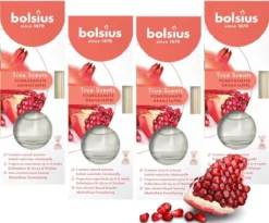 Bolsius True Scents Aromatherapie Geurstokjes - Verspreider - Huisparfum - Granaatappel - Voordeelbundel - 4 Stuks