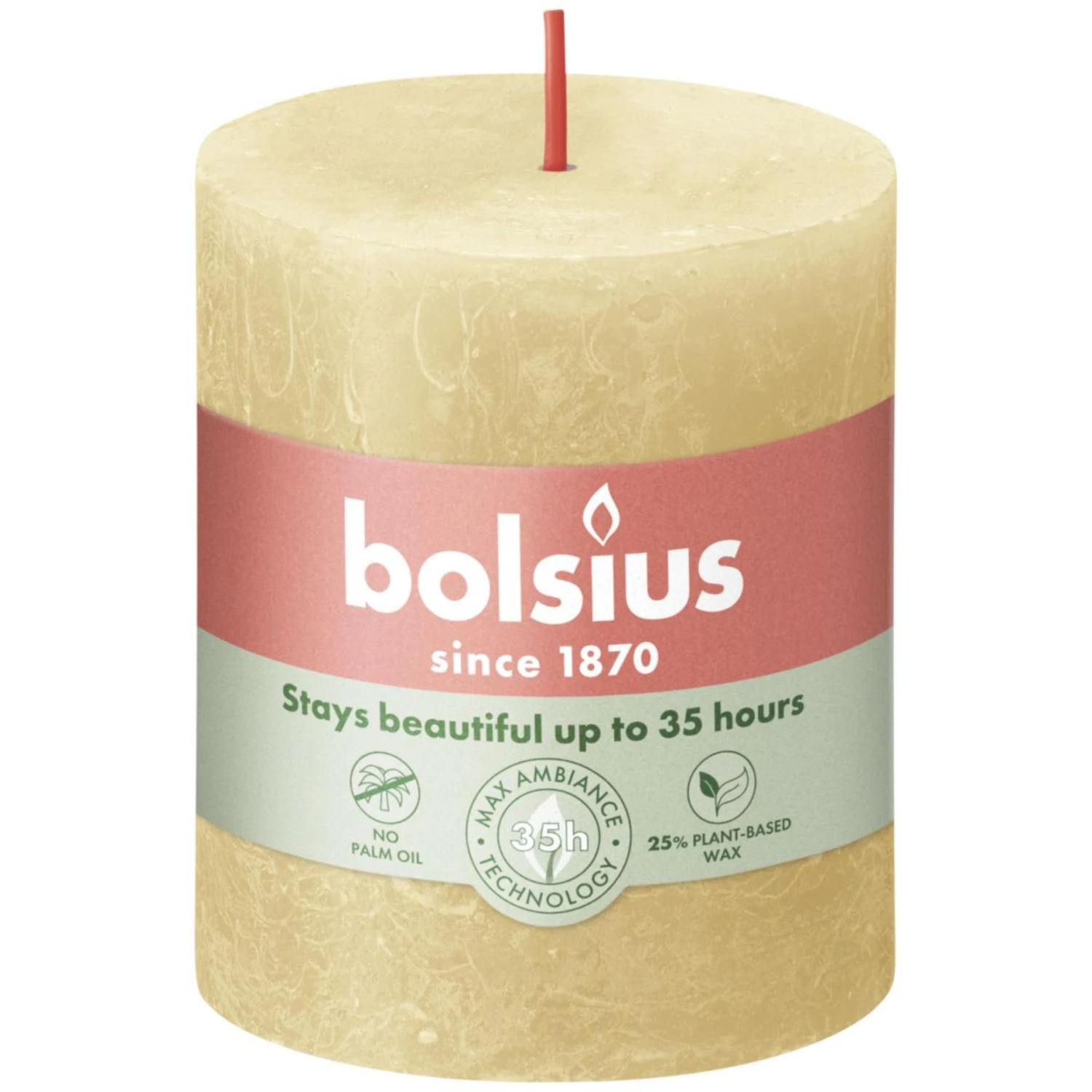 Bolsius Stompkaars Rustiek 8 X 6,8 Cm Oat Beige 1 Bolsius Stompkaars Rustiek 8 X 6,8 Cm Oat Beige