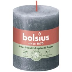 Bolsius Stompkaars Rustiek 8 X 6,8 Cm Leisteen Blauw