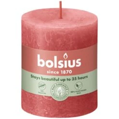 Bolsius Stompkaars Rustiek 8 X 6,8 Cm Blossom Pink