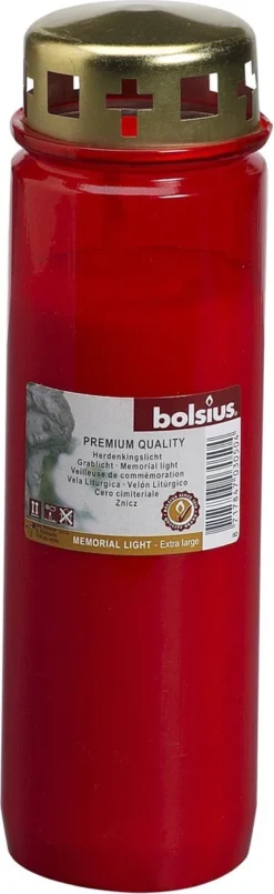 3 Stuks Herdenkingslicht Nr. 9 Met DekselBolsius