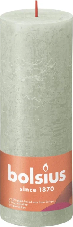 Bolsius - Rustieke Kaars - 4 Stuks - Groen - 19cm - Paasdecoratie -Bolsius 387x1200