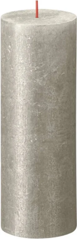 Bolsius - Rustieke Kaars Shimmer - 4 Stuks - Metallic - Champagne Zilver - 19cm -Bolsius 387x1200 5