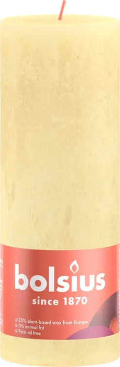 Bolsius - Rustieke Kaars - 4 Stuks - Licht Geel - 19cm - Paasdecoratie -Bolsius 395x1200 3