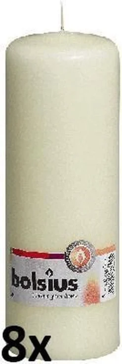 Bolsius Stompkaars - 200/70 Mm - 8 Stuks - Ivoor -Bolsius 403x1200